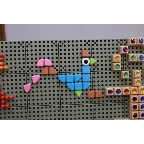 MASTERKIDZ Zestaw Kołeczki w kształcie figur geometrycznych 64szt do tablic STEM MASTERKIDZ Zestaw Kołeczki w kształcie figur geometrycznych 64szt do tablic STEM