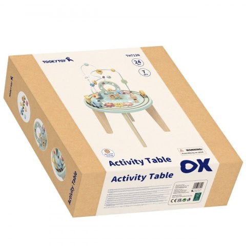 TOOKY TOY Drewniany Stół Aktywności Montessori Pętla Motoryczna TOOKY TOY Drewniany Stół Aktywności Montessori Pętla Motoryczna