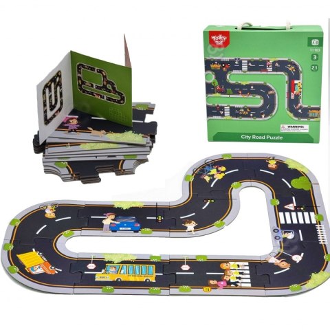 TOOKY TOY Droga Puzzle dla Dzieci Autostrada Makieta 21 el. Certyfikat FSC TOOKY TOY Droga Puzzle dla Dzieci Autostrada Makieta 21 el. Certyfikat FSC