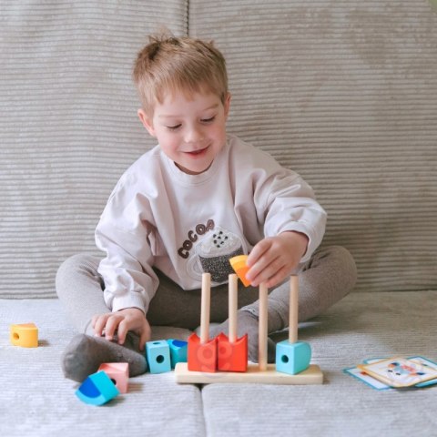 TOOKY TOY Krab Układanka Drewniana Stosy Klocki Bloki Pastelowy TOOKY TOY Krab Układanka Drewniana Stosy Klocki Bloki Pastelowy