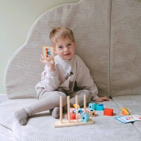 TOOKY TOY Krab Układanka Drewniana Stosy Klocki Bloki Pastelowy TOOKY TOY Krab Układanka Drewniana Stosy Klocki Bloki Pastelowy