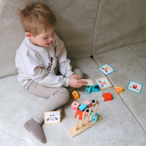 TOOKY TOY Krab Układanka Drewniana Stosy Klocki Bloki Pastelowy TOOKY TOY Krab Układanka Drewniana Stosy Klocki Bloki Pastelowy