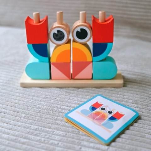 TOOKY TOY Krab Układanka Drewniana Stosy Klocki Bloki Pastelowy TOOKY TOY Krab Układanka Drewniana Stosy Klocki Bloki Pastelowy