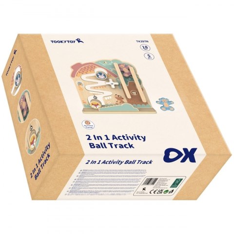 TOOKY TOY Labirynt Tablica Edukacyjna Tor 2w1 Labirynt Drewniany TOOKY TOY Labirynt Tablica Edukacyjna Tor 2w1 Labirynt Drewniany