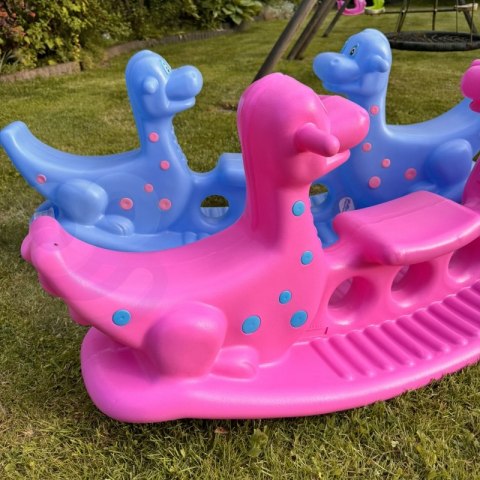 WOOPIE Bujak Wieloosobowy Dino Huśtawka Równoważna Różowa WOOPIE Bujak Wieloosobowy Dino Huśtawka Równoważna Różowa