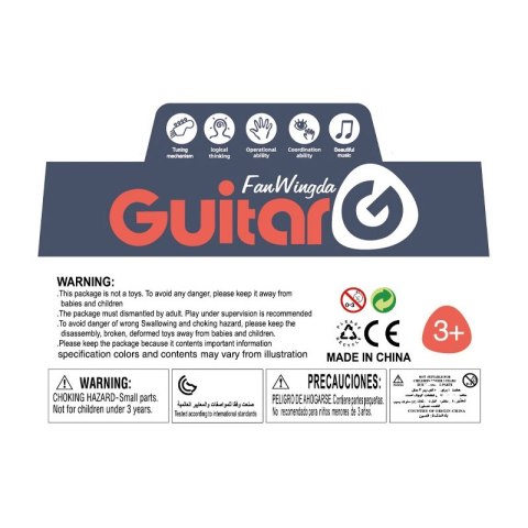 WOOPIE Gitara Akustyczna dla Dzieci Czerwona 43 cm WOOPIE Gitara Akustyczna dla Dzieci Czerwona 43 cm