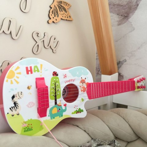 WOOPIE Gitara Akustyczna dla Dzieci Różowa 55 cm WOOPIE Gitara Akustyczna dla Dzieci Różowa 55 cm