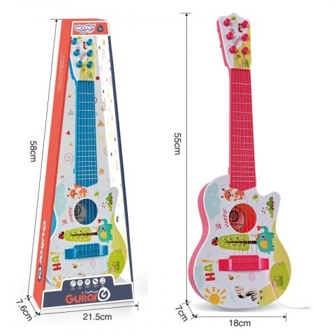 WOOPIE Gitara Akustyczna dla Dzieci Różowa 55 cm WOOPIE Gitara Akustyczna dla Dzieci Różowa 55 cm