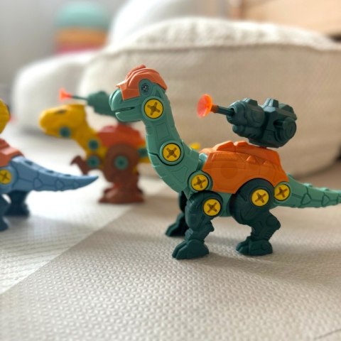 WOOPIE Zestaw Dinozaury do Skręcania 3 szt. Zestaw Konstrukcyjny w Pudełku + Wiertarka i Śrubokręt WOOPIE Zestaw Dinozaury do Skręcania 3 szt. Zestaw Konstrukcyjny w Pudełku + Wiertarka i Śrubokręt