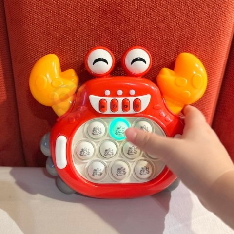 WOOPIE Gra POP IT Elektroniczna Antystresowa Zręcznościowa Krab Czerwony WOOPIE Gra POP IT Elektroniczna Antystresowa Zręcznościowa Krab Czerwony