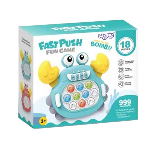 WOOPIE Gra POP IT Elektroniczna Antystresowa Zręcznościowa Krab Czerwony WOOPIE Gra POP IT Elektroniczna Antystresowa Zręcznościowa Krab Czerwony