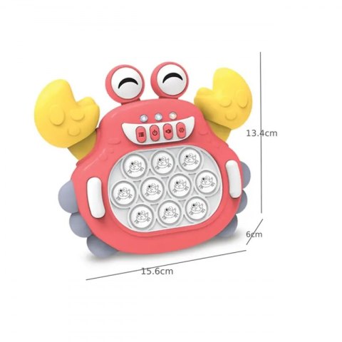 WOOPIE Gra POP IT Elektroniczna Antystresowa Zręcznościowa Krab Czerwony WOOPIE Gra POP IT Elektroniczna Antystresowa Zręcznościowa Krab Czerwony