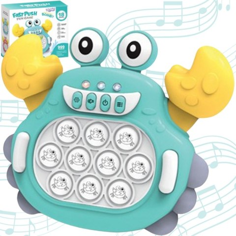 WOOPIE Gra POP IT Elektroniczna Antystresowa Zręcznościowa Krab Zielony WOOPIE Gra POP IT Elektroniczna Antystresowa Zręcznościowa Krab Zielony