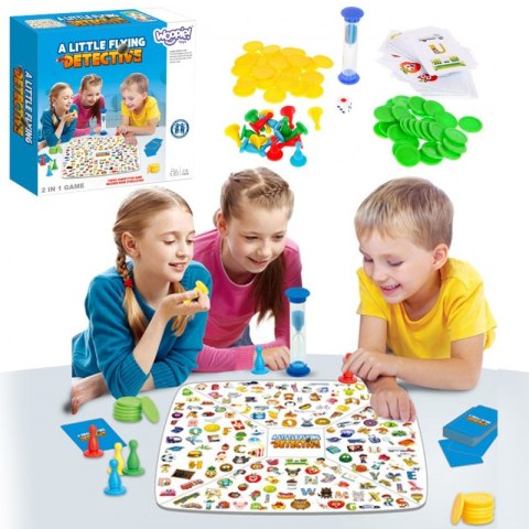 WOOPIE Gra Planszowa 2w1 Mały Detektyw + Chińczyk WOOPIE Gra Planszowa 2w1 Mały Detektyw + Chińczyk