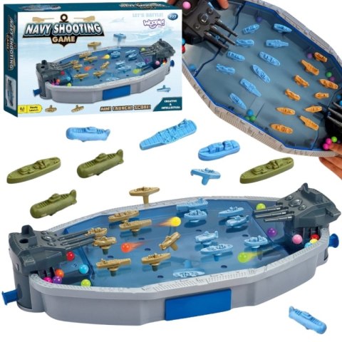 WOOPIE Gra Zręcznościowa "Bitwa Morska" Statki 3D Wyrzutnia Kulek WOOPIE Gra Zręcznościowa "Bitwa Morska" Statki 3D Wyrzutnia Kulek