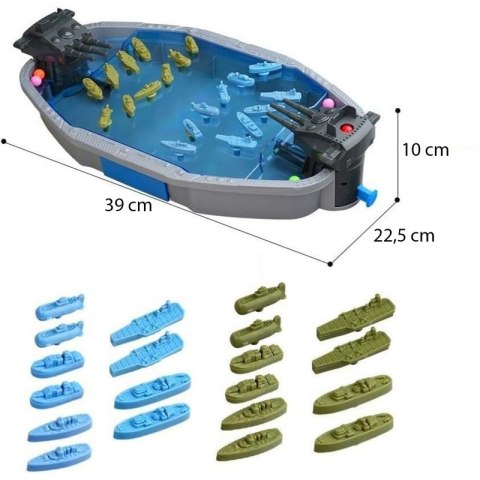 WOOPIE Gra Zręcznościowa "Bitwa Morska" Statki 3D Wyrzutnia Kulek WOOPIE Gra Zręcznościowa "Bitwa Morska" Statki 3D Wyrzutnia Kulek