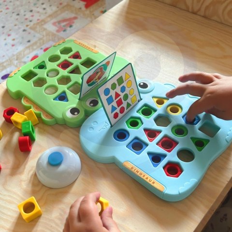WOOPIE Układanka Montessori Dinozaur Gra Zręcznościowa Dopasuj Kształty WOOPIE Układanka Montessori Dinozaur Gra Zręcznościowa Dopasuj Kształty