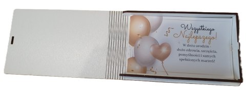 Pudełko na pieniądze 16 x 9,5cm banknotówka na 50 urodziny WHISKY 3302-WY50 Pudełko na pieniądze 16 x 9,5cm banknotówka na 50 urodziny WHISKY 3302-WY50