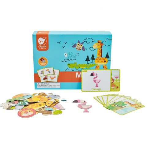 CLASSIC WORLD Układanka Magnetyczna Zwierzęta Tablica Klocki Puzzle Pamięć 60 el. CLASSIC WORLD Układanka Magnetyczna Zwierzęta Tablica Klocki Puzzle Pamięć 60 el.
