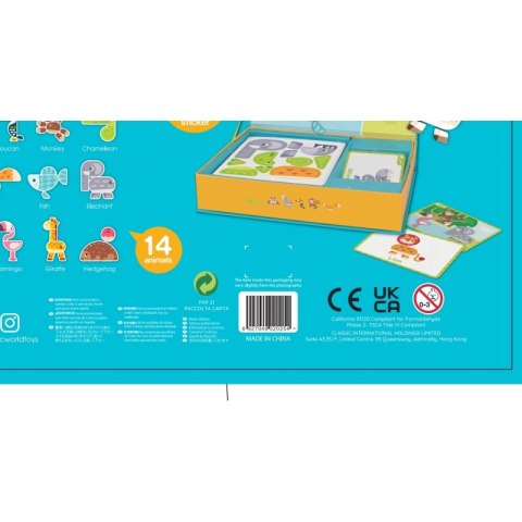 CLASSIC WORLD Układanka Magnetyczna Zwierzęta Tablica Klocki Puzzle Pamięć 60 el. CLASSIC WORLD Układanka Magnetyczna Zwierzęta Tablica Klocki Puzzle Pamięć 60 el.