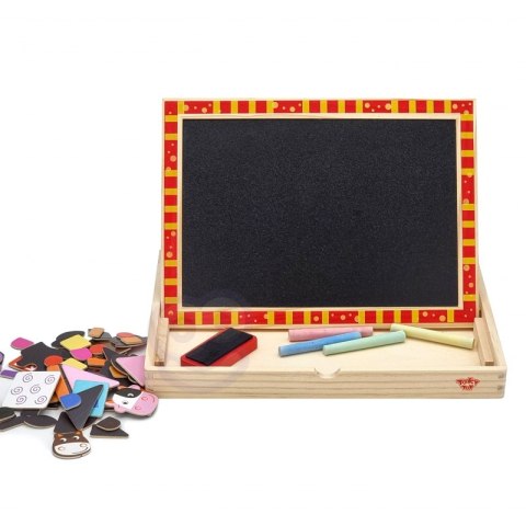 TOOKY TOY Drewniana Tablica Dwustronna Puzzle Układanka Magnetyczna Farma TOOKY TOY Drewniana Tablica Dwustronna Puzzle Układanka Magnetyczna Farma