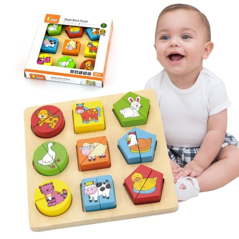 VIGA Puzzle Edukacyjne Drewniane Zwierzęta VIGA Puzzle Edukacyjne Drewniane Zwierzęta