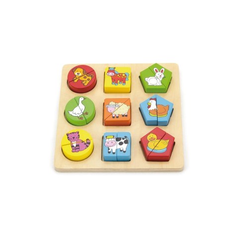 VIGA Puzzle Edukacyjne Drewniane Zwierzęta VIGA Puzzle Edukacyjne Drewniane Zwierzęta