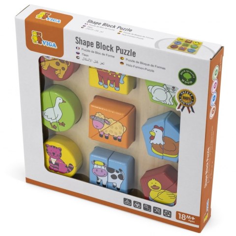 VIGA Puzzle Edukacyjne Drewniane Zwierzęta VIGA Puzzle Edukacyjne Drewniane Zwierzęta