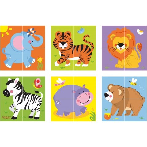 Viga Drewniana układanka Zoo Puzzle 4 klocki Viga Drewniana układanka Zoo Puzzle 4 klocki