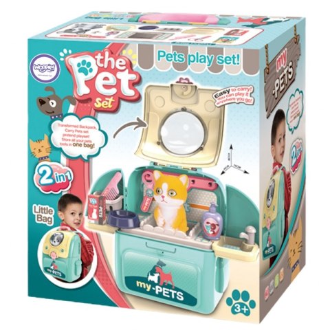 WOOPIE Kotek Przenośny Salon Piękoności 2w1 w Plecaku Transporter WOOPIE Kotek Przenośny Salon Piękoności 2w1 w Plecaku Transporter