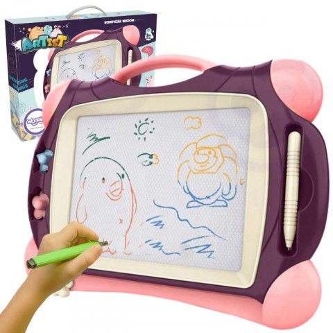 WOOPIE Znikopis Tablica Magnetyczna Kolorowa + 2 Stempelki Fioletowy WOOPIE Znikopis Tablica Magnetyczna Kolorowa + 2 Stempelki Fioletowy
