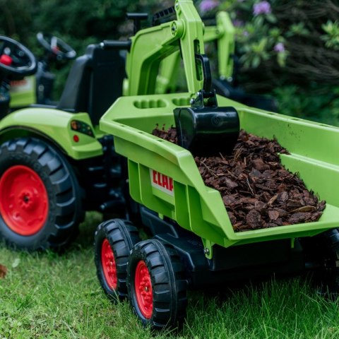FALK Traktor CLAAS AVEC Zielony na Pedały z Przyczepką od 3 Lat FALK Traktor CLAAS AVEC Zielony na Pedały z Przyczepką od 3 Lat