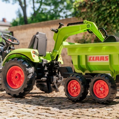 FALK Traktor CLAAS AVEC Zielony na Pedały z Przyczepką od 3 Lat FALK Traktor CLAAS AVEC Zielony na Pedały z Przyczepką od 3 Lat