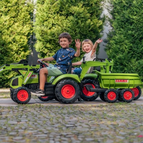 FALK Traktor CLAAS AVEC Zielony na Pedały z Przyczepką od 3 Lat FALK Traktor CLAAS AVEC Zielony na Pedały z Przyczepką od 3 Lat