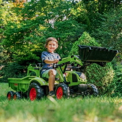 FALK Traktor CLAAS AVEC Zielony na Pedały z Przyczepką od 3 Lat FALK Traktor CLAAS AVEC Zielony na Pedały z Przyczepką od 3 Lat