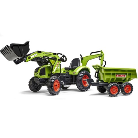FALK Traktor CLAAS AVEC Zielony na Pedały z Przyczepką od 3 Lat FALK Traktor CLAAS AVEC Zielony na Pedały z Przyczepką od 3 Lat