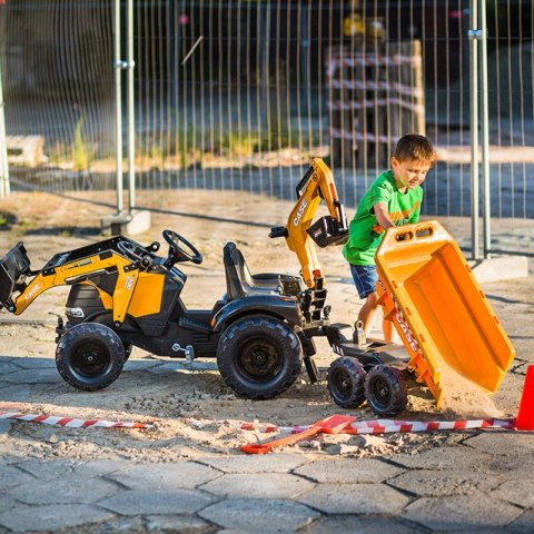 FALK Traktor Case IH Backhoe Pomarańczowy z Przyczepką Ruchoma Łyżka od 3 Lat FALK Traktor Case IH Backhoe Pomarańczowy z Przyczepką Ruchoma Łyżka od 3 Lat