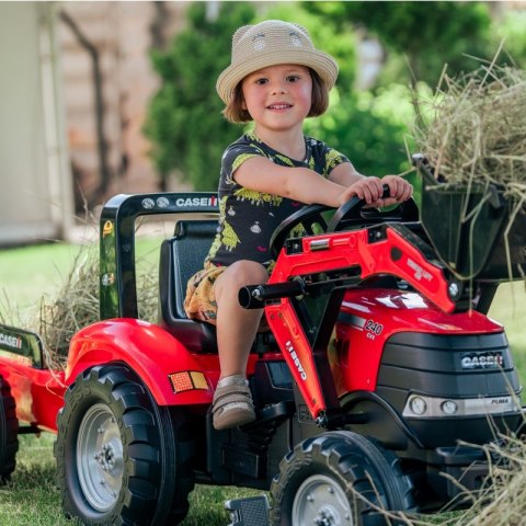 FALK Traktor Case na Pedały z Łyżką i Przyczepką Czerwony od 3 Lat FALK Traktor Case na Pedały z Łyżką i Przyczepką Czerwony od 3 Lat