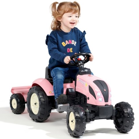 FALK Traktor Country Star Różowy na Pedały + Przyczepka i Klakson od 2 Lat. FALK Traktor Country Star Różowy na Pedały + Przyczepka i Klakson od 2 Lat.