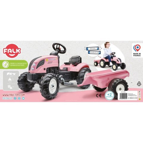 FALK Traktor Country Star Różowy na Pedały + Przyczepka i Klakson od 2 Lat. FALK Traktor Country Star Różowy na Pedały + Przyczepka i Klakson od 2 Lat.