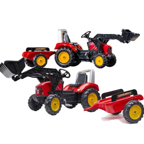 FALK Traktor Red Supercharger na Pedały z Przyczepą od 3 Lat FALK Traktor Red Supercharger na Pedały z Przyczepą od 3 Lat