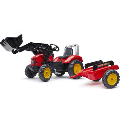 FALK Traktor Red Supercharger na Pedały z Przyczepą od 3 Lat FALK Traktor Red Supercharger na Pedały z Przyczepą od 3 Lat