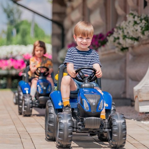 FALK Traktor na Pedały New Holland Duży z Przyczepką od 3 lat FALK Traktor na Pedały New Holland Duży z Przyczepką od 3 lat