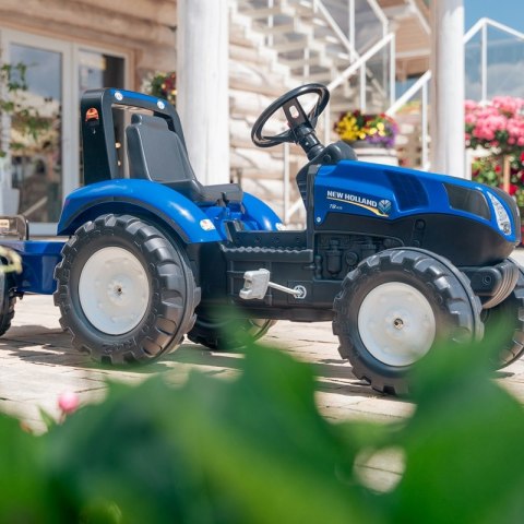 FALK Traktor na Pedały New Holland Duży z Przyczepką od 3 lat FALK Traktor na Pedały New Holland Duży z Przyczepką od 3 lat