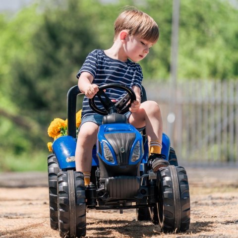 FALK Traktor na Pedały New Holland Duży z Przyczepką od 3 lat FALK Traktor na Pedały New Holland Duży z Przyczepką od 3 lat