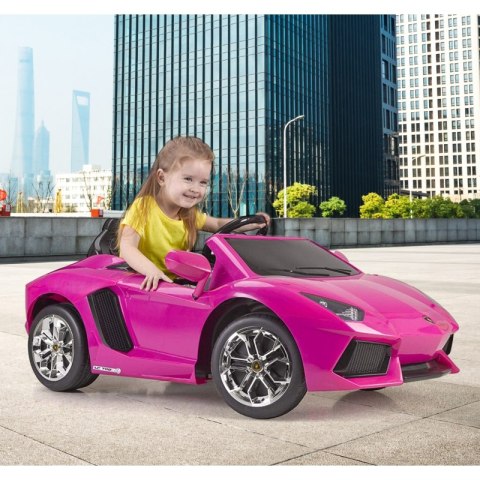 FEBER Lamborghini Aventador Pink samochód elektryczny 6V 3+ FEBER Lamborghini Aventador Pink samochód elektryczny 6V 3+