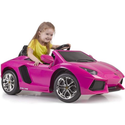 FEBER Lamborghini Aventador Pink samochód elektryczny 6V 3+ FEBER Lamborghini Aventador Pink samochód elektryczny 6V 3+