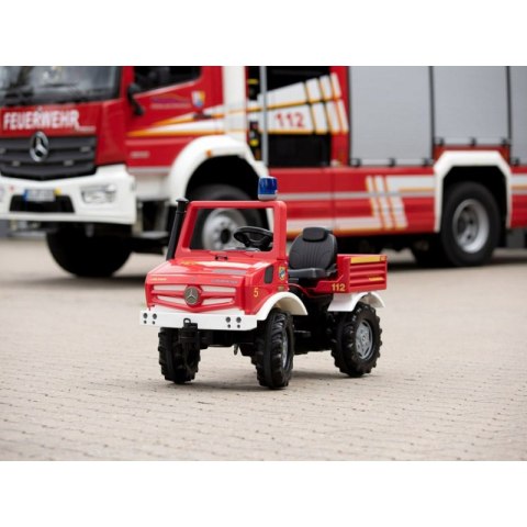 Rolly Toys Unimog Mercedes Benz Samochód na pedały Straż + Kogut Rolly Toys Unimog Mercedes Benz Samochód na pedały Straż + Kogut