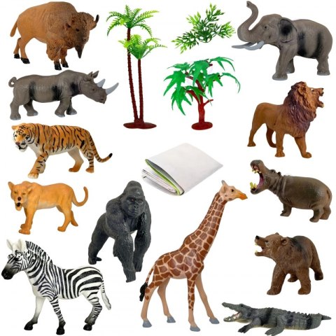 WOOPIE Large Wild Animal Figures Set + Mat and Accessories 23 el. WOOPIE Large Wild Animal Figures Set + Mat and Accessories 23 el.