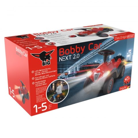 BIG Bobby Car Next 2.0 Czerwony Światła LED BIG Bobby Car Next 2.0 Czerwony Światła LED